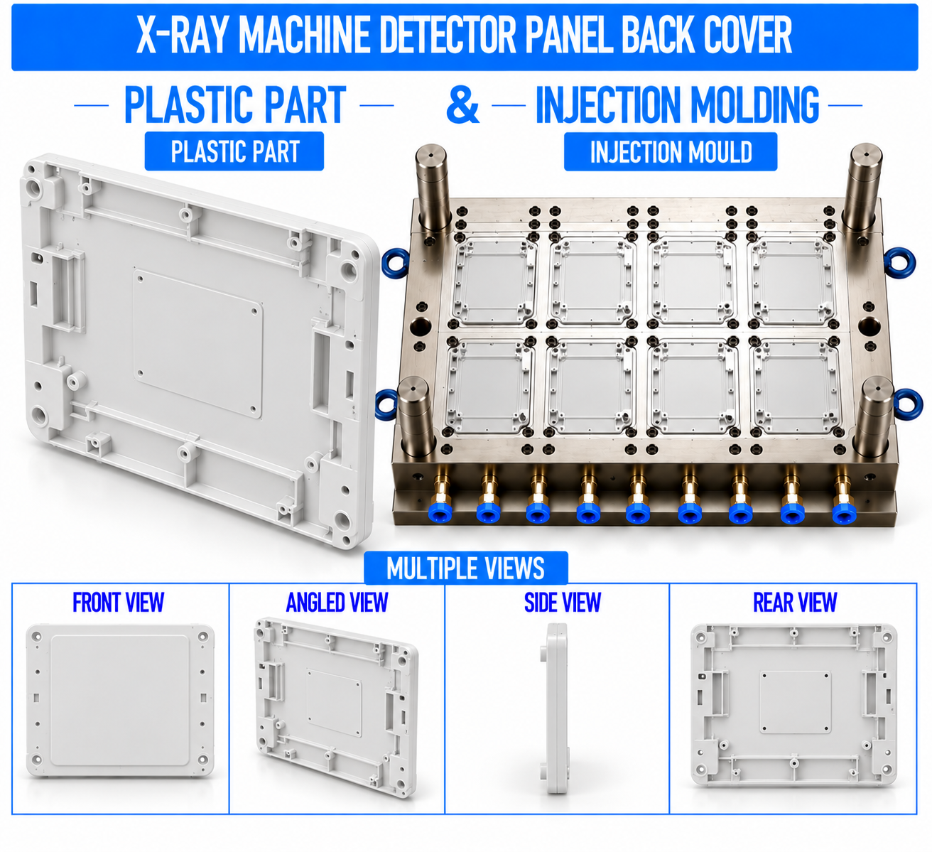 X-Ray Machine Plastic Detector Panel Back Cover Mould and Moulding Service